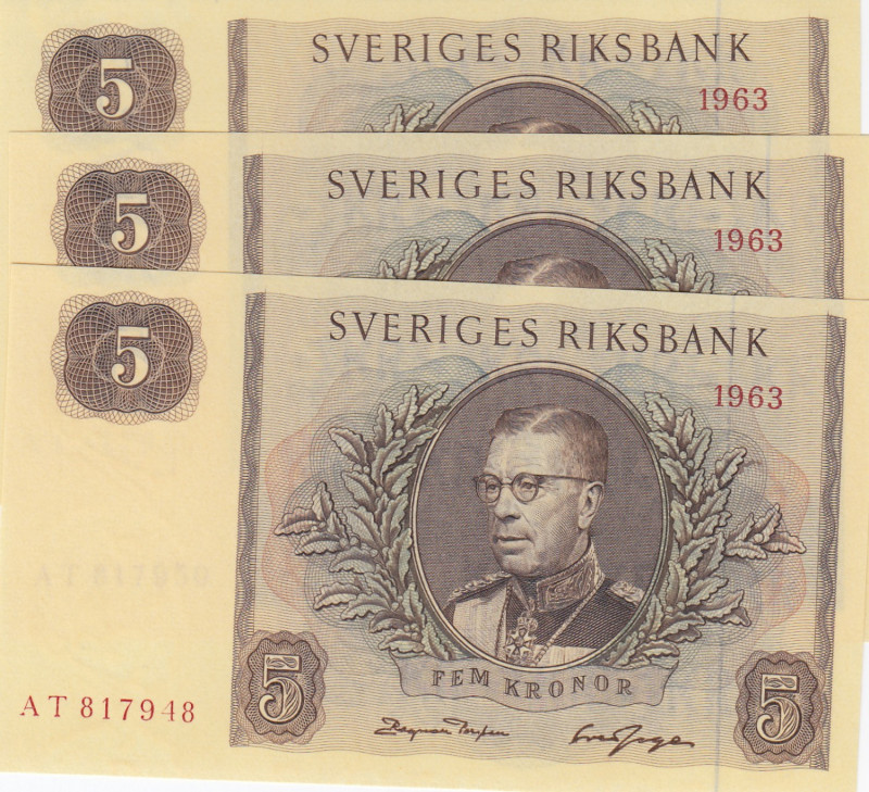 Sweden 5 Kronor 1963 (3)
UNC Pick 50b