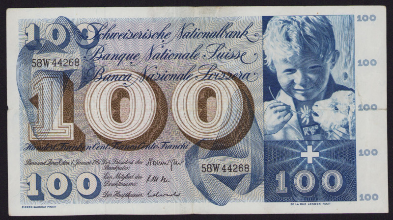 Switzerland 100 Francs 1967
VF