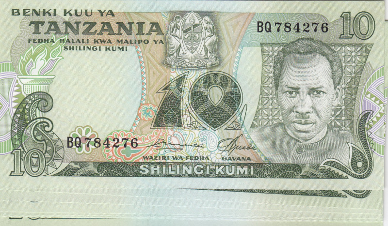 Tanzania 10 Shillings 1978 (10)
UNC Pick 6a