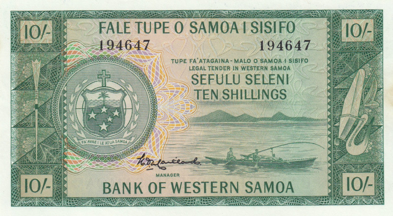 Western Samoa 10 Shillings 1963
UNC Pick 13