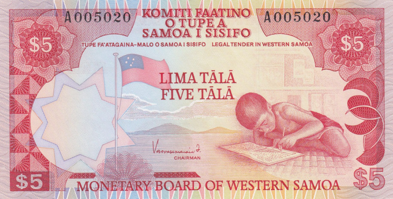 Western Samoa 5 Tala 1980
UNC Pick 21