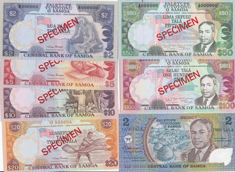 Western Samoa 2-100 Tala 1985,1990 (7) specimens
UNC Pick 25s-31s