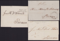 Russia, Estonia - Group of prephilately envelopes Reval-Pernau 1821, 1839, 1844 (3)
Sold as seen, no return. Extremely rare!