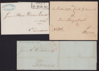 Russia, Estonia - Group of prephilately envelopes to Pärnu from Stockholm 1830 & Riga 1837, 1851 (3)
Sold as seen, no return. Extremely rare!
