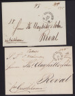 Russia, Estonia - Group of prephilately envelopes Stockholm-Reval 1836, 1841 (2)
Sold as seen, no return. Very rare!