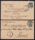 Estonia, Russia - Group of envelopes Reval 1889 (2)
Sold as seen, no return. Very rare!