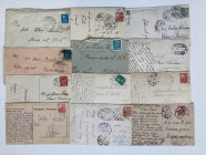 Estonia Group of envelopes & postcards 1924-1938 - with Postvagun stamps (12)
Sold as seen, no return. 