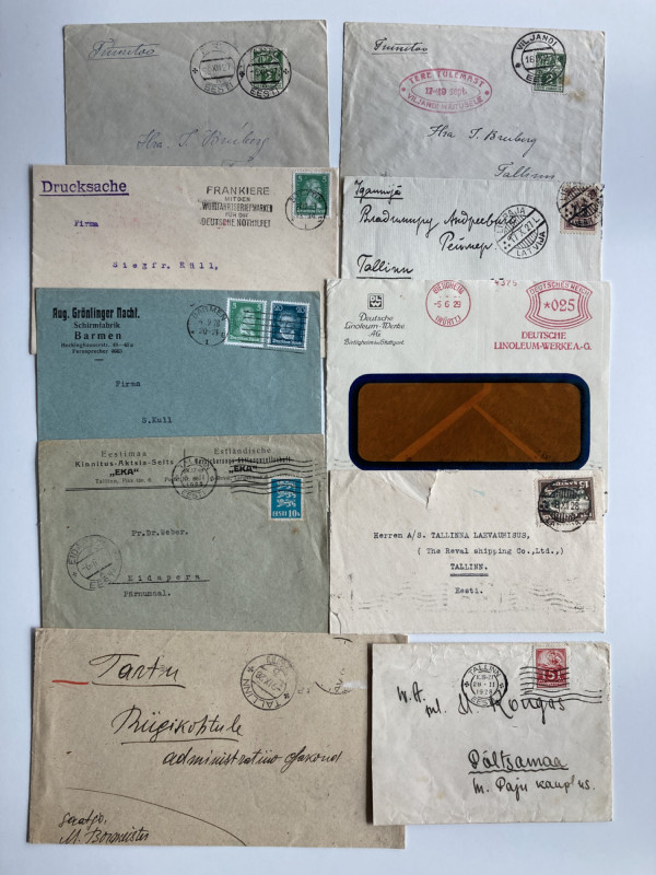 Estonia, Latvia, Germany Group of envelopes 1927-1929 - Lottery (10)
Sold as see...