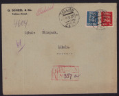 Estonia Tallinn - Lihula registered letter envelope 1929
G. Scheel & Co., Lihula Ühispank. With stamps, cancelled. Sold as seen, no return.