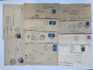 Estonia Group of envelopes 1931-1939 - registered letters & telegraph (10)
Sold as seen, no return. 