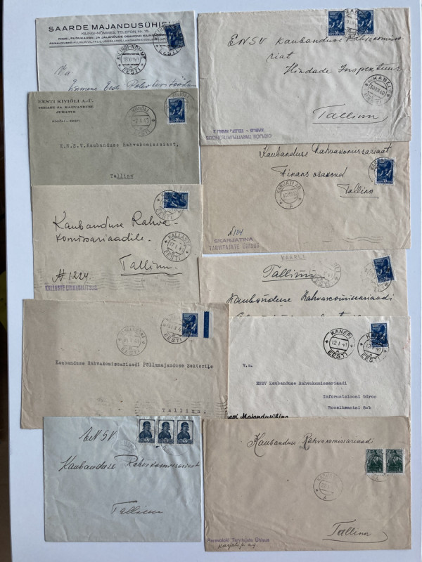 Estonia, Russia USSR - Group of envelopes 1940-1941 (10)
Sold as seen, no return...