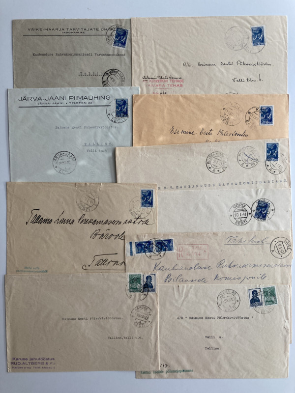 Estonia, Russia USSR - Group of envelopes 1940-1941 (10)
Sold as seen, no return...