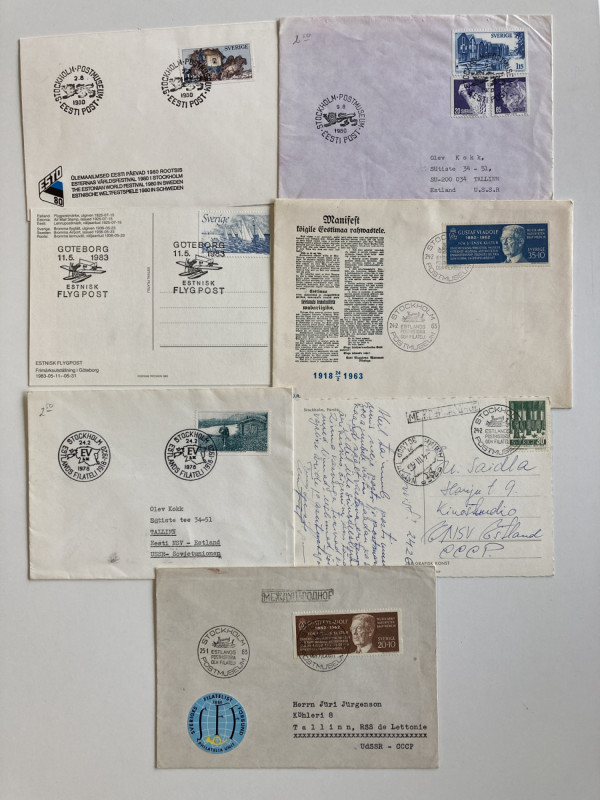 Estonia, Sweden ESTIKA - Group of envelopes & postcards - mostly Estonian post &...