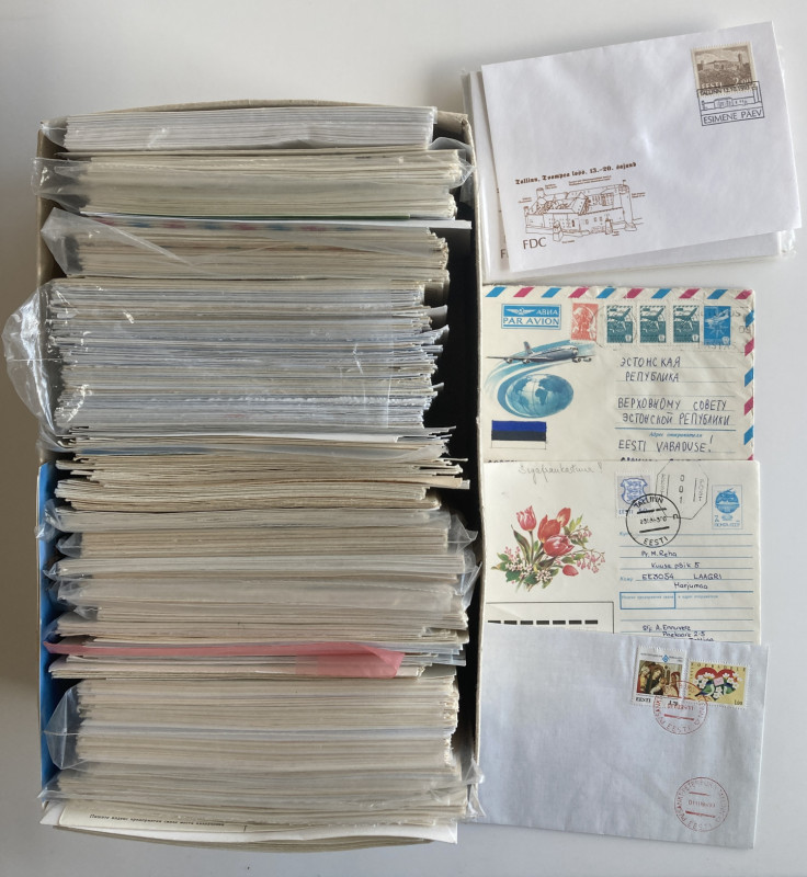 Large collection of envelopes & postcards - Estonia, Russia USSR
Sold as is, no ...