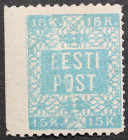 Estonia stamp 15 K - 1 side unperforated 1918, 24./30. Nov.
Sold as seen, no return. MiNo. 2. Signed Eichenthal, Uno Saidla, Valdo Nemvalz and Kalev K...