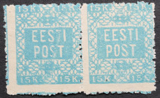 Estonia stamp 15 K - pair 1918, 24./30. Nov.
Sold as seen, no return. MiNo 2A. Signed Eichenthal, Valdo Nemvalz, Uno Saidla and Kalev Kokk (09.2022). ...