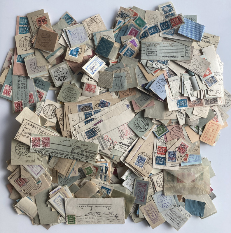 Estonia Group of cancelled stamps - cuts from documents, envelopes etc
Sold as i...