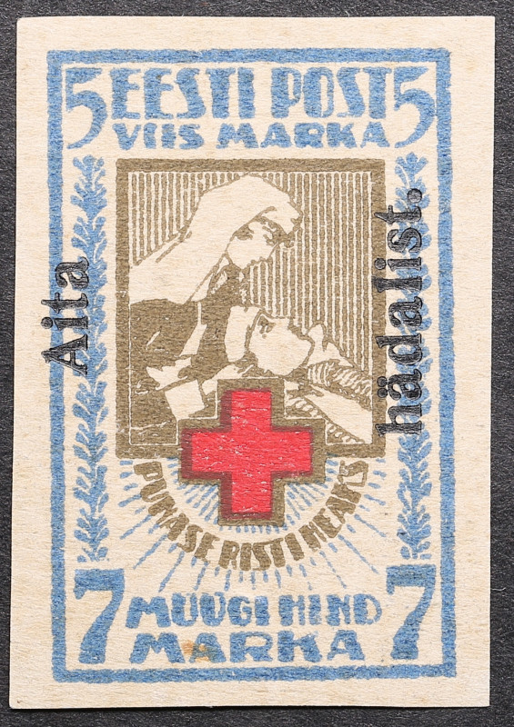 Estonia Red Cross stamp with Aita hädalist overprint 1923
Sold as seen, no retur...