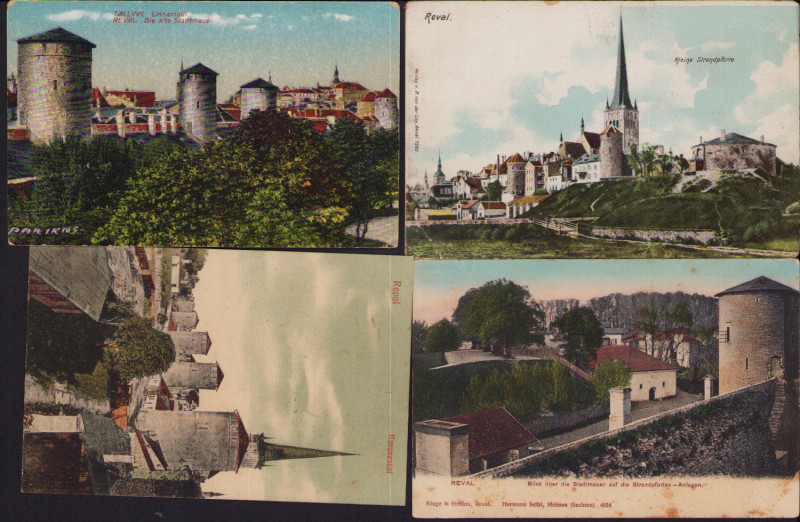 Estonia, Russia Group of postcards - Tallinn, Reval - Väike Ranna värav, Linnamü...