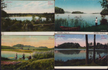 Estonia, Russia Group of postcards - Kolga-Mähuste, Kolga-Järwi, Wiljandi järw, Pühajärv Kangru laht before 1940 (4)
Sold as seen, no return. Cancelle...