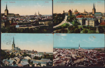 Estonia, Russia Group of postcards - Tallinn, Reval - Vaade linnale, Harjuwärawa mägi before 1918 (4)
Sold as seen, no return.