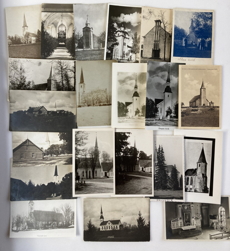 Estonia Group of postcards, photos - Churches (40)
Sold as seen, no return. 