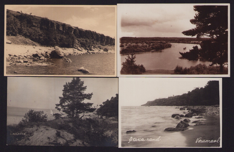 Estonia Group of postcards - the river Rosson, Laulasmaa, Saka beach Virumaa, Pa...