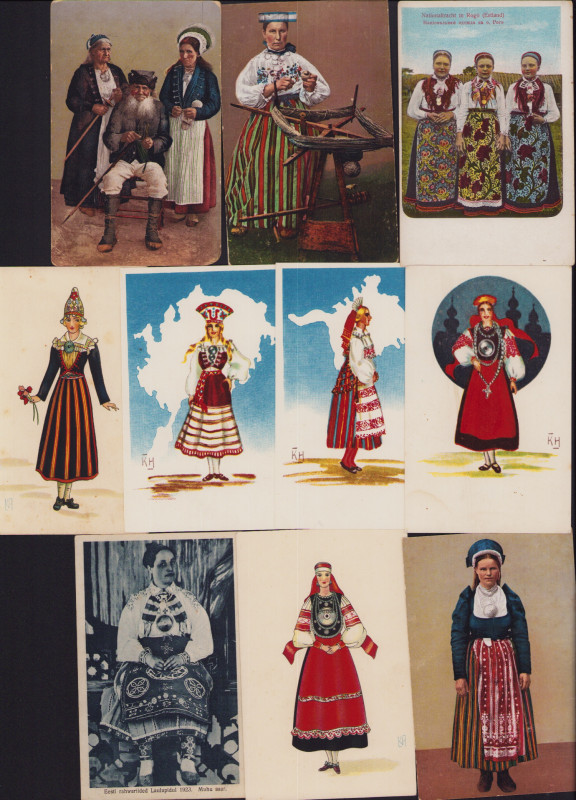 Estonia Group of postcards - Estonian folk clothes (10)
Sold as seen, no return....