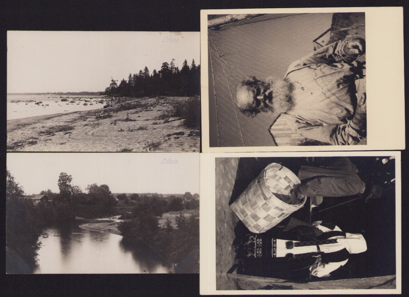 Estonia Group of postcards - Loksa, motiv of Petseri, fisherman of Peipsi before...