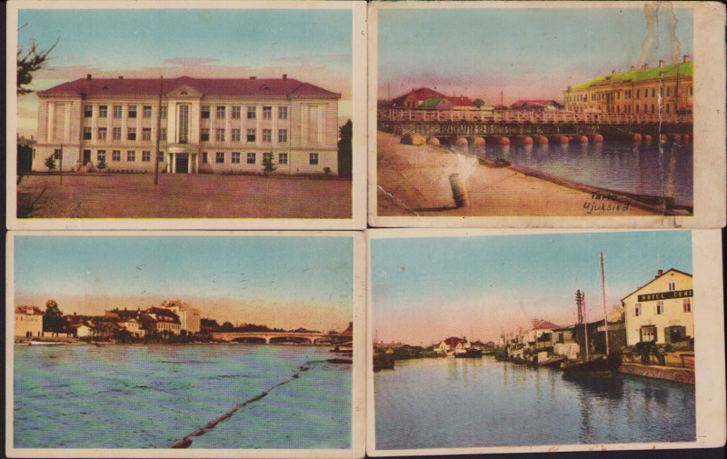 Estonia Group of postcards - sights of Tartu before 1940 (4)
Sold as seen, no re...