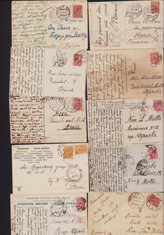 Estonia, Russia - Group of postcards 1910-1916 (10)
Sold as seen, no return. 