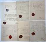 Estonia, Russia Group of municipal court decisions, documents with seal since 1848 (16)
Sold as seen, no return. 