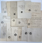 Estonia, Russia Group of historical documents: decisions, testimonies of the municipal court since 1853 (27) & wedding announcement Riga 1795
Sold as ...
