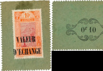 Country : GUINEA 
Face Value : 10 Centimes 
Date : 11 février 1917 
Period/Province/Bank : Timbre monnaie 
Catalogue reference : P.4 
Additional ...
