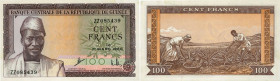 Country : GUINEA 
Face Value : 100 Francs 
Date : 01 mars 1960 
Period/Province/Bank : Banque Centrale de la République de Guinée 
Catalogue refer...