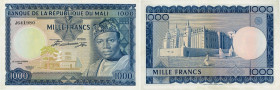 Country : MALI 
Face Value : 1000 Francs 
Date : 22 septembre 1960 
Period/Province/Bank : Banque de la République du Mali 
Catalogue reference : ...