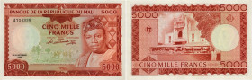 Country : MALI 
Face Value : 5000 Francs 
Date : 22 septembre 1960 
Period/Province/Bank : Banque de la République du Mali 
Catalogue reference : ...