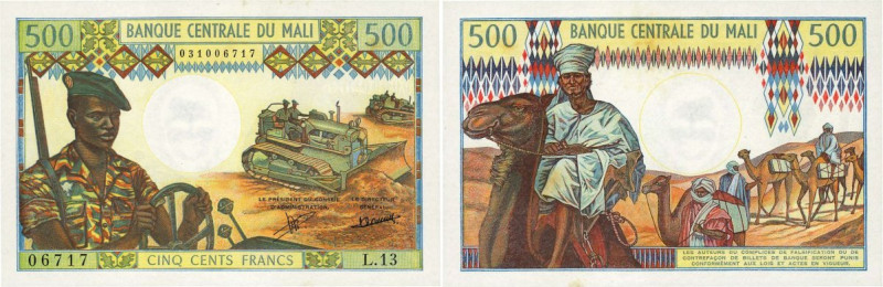 Country : MALI 
Face Value : 500 Francs 
Date : (1973-1984) 
Period/Province/...