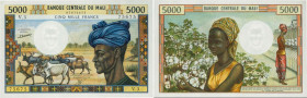 Country : MALI 
Face Value : 5000 Francs 
Date : (1972-1984) 
Period/Province/Bank : Banque Centrale du Mali 
Catalogue reference : P.14c 
Additi...