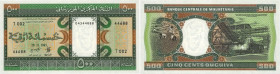 Country : MAURITANIA 
Face Value : 500 Ouguiya 
Date : 28 novembre 1985 
Period/Province/Bank : Banque Centrale de Mauritanie 
Catalogue reference...