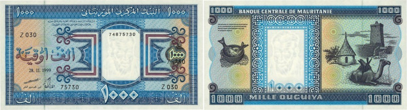 Country : MAURITANIA 
Face Value : 1000 Ouguiya 
Date : 28 novembre 1999 
Per...