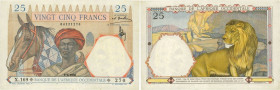 Country : FRENCH WEST AFRICA (1895-1958) 
Face Value : 25 Francs 
Date : 01 mai 1936 
Period/Province/Bank : Banque de l'Afrique Occidentale 
Cata...