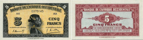 Country : FRENCH WEST AFRICA (1895-1958) 
Face Value : 5 Francs 
Date : (1942) 
Period/Province/Bank : Banque de l'Afrique Occidentale 
Catalogue ...