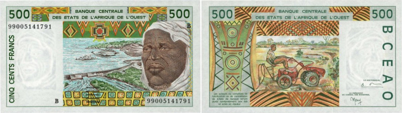 Country : WEST AFRICAN STATES 
Face Value : 500 Francs 
Date : 1999 
Period/P...