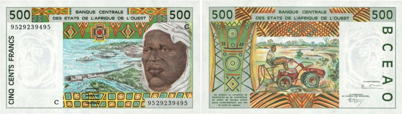 Country : WEST AFRICAN STATES 
Face Value : 500 Francs 
Date : 1995 
Period/P...