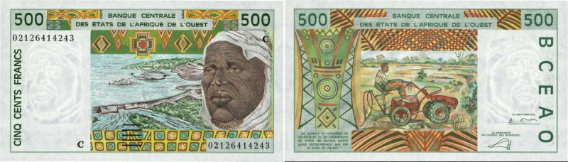 Country : WEST AFRICAN STATES 
Face Value : 500 Francs 
Date : 2002 
Period/P...