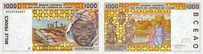 Country : WEST AFRICAN STATES 
Face Value : 1000 Francs 
Date : 1995 
Period/...