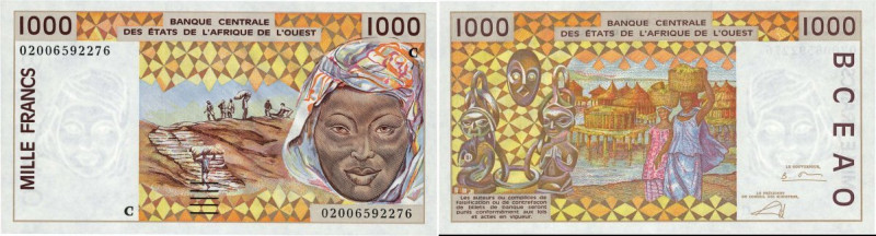 Country : WEST AFRICAN STATES 
Face Value : 1000 Francs 
Date : 2002 
Period/...