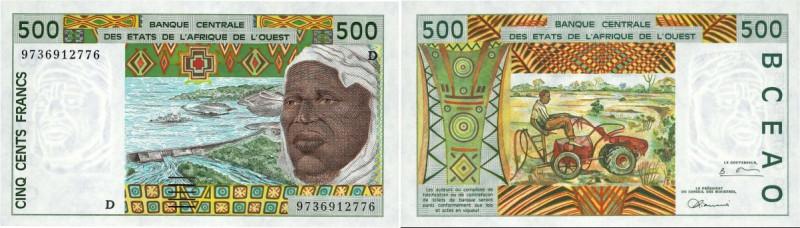 Country : WEST AFRICAN STATES 
Face Value : 500 Francs 
Date : 1997 
Period/P...