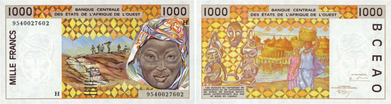 Country : WEST AFRICAN STATES 
Face Value : 1000 Francs 
Date : 1995 
Period/...